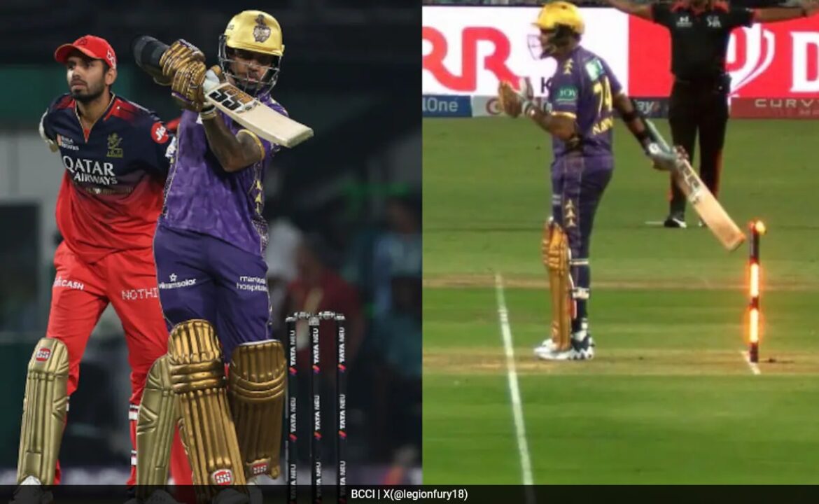 ఐపిఎల్ 2025 ఓపెనర్‌లో హిట్-వికెట్ వివాదం? కెకెఆర్ స్టార్ బెయిల్స్‌పై పడగొట్టడంతో విరాట్ కోహ్లీ షాక్‌లో ఉంది. చూడండి
